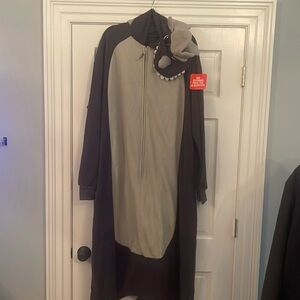 Funziez! Silver Lilly Triceratops Costume PJ Adult Unisex Novelty Suit 2XL new